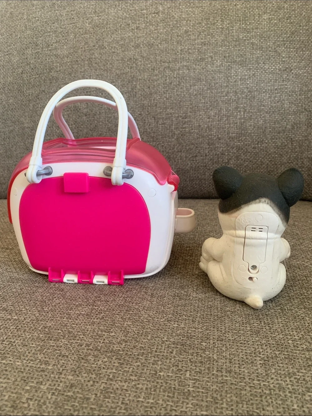 Little Live Pets French Bulldog Electronic Toy with Pet Carrier Playset Works